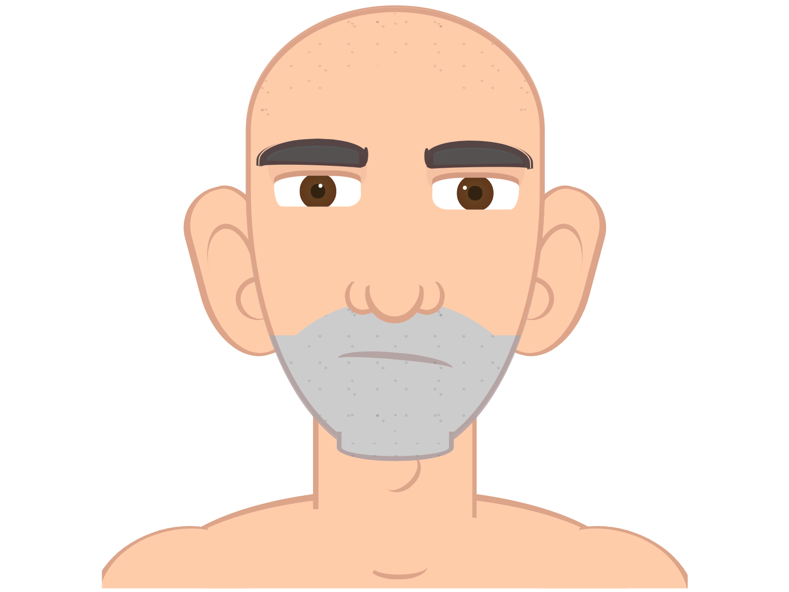 Cartoon of a man with a serious expression