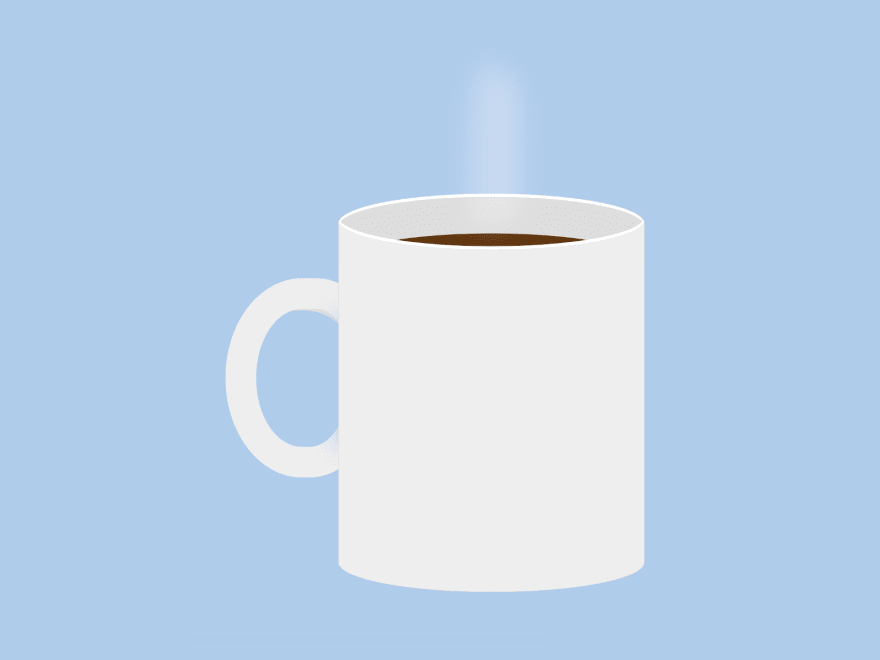 Cartoon of a blank coffee mug