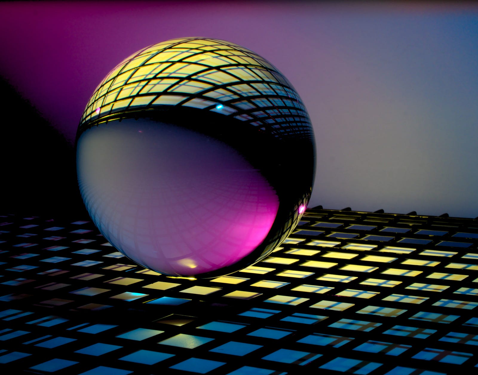 Sphere over a grid
