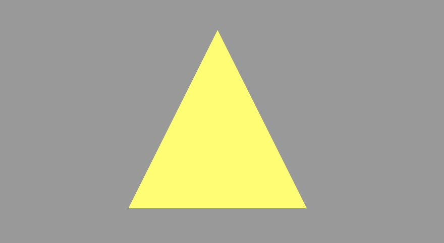 A yellow triangle over a gray background