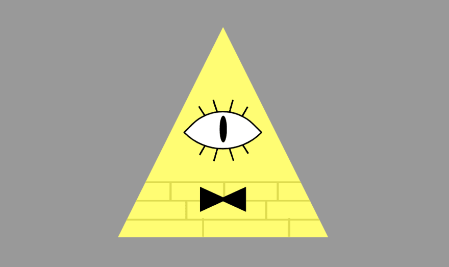 The previous triangle but now the 8 eyelashes look more proportionate and nice