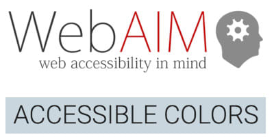 Logos of WebAIM and Accessible Colors