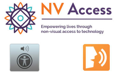 Logos for NVDA, VoiceOver, and ChromeVox