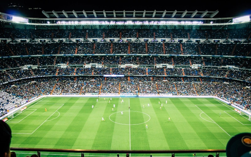 A soccer stadium