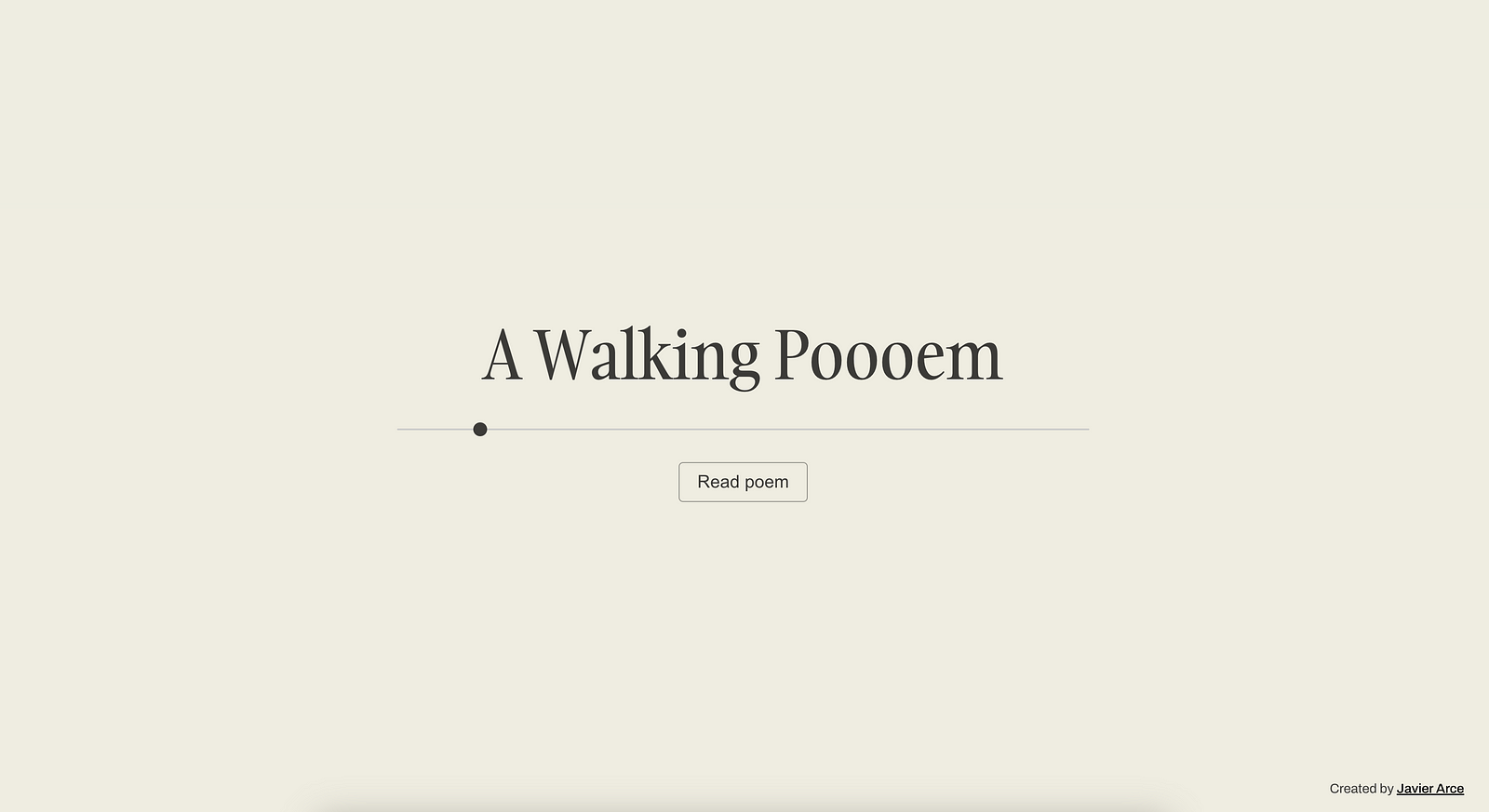 Screenshot of A Walking Poem