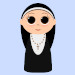 CSS Cartoon of a nun