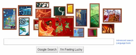 Google's Doodle design for the Christmas holidays on 2010