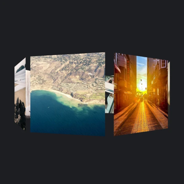 a three-dimensional image gallery