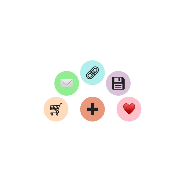 an open menu with 5 options