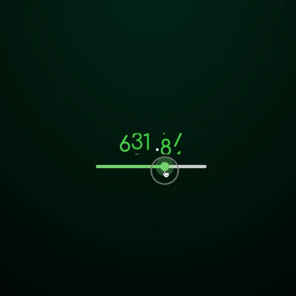 an input range with numbers on top