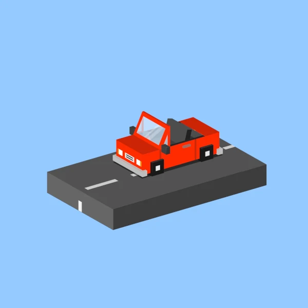 drawing of a cubic car