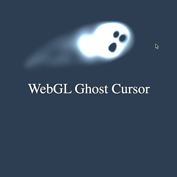 a ghost following the cursor on a webpage
