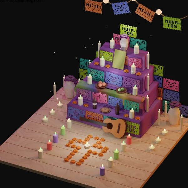 A Mexican ofrenda for Dia de los Muertos