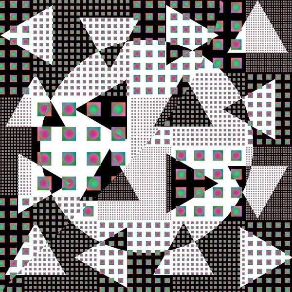 shapes repeating forming patterns