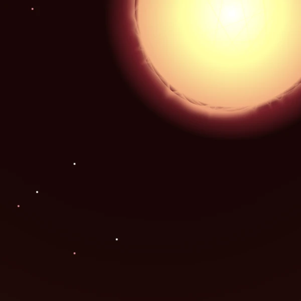 a sun and the stars in the universe