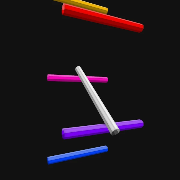 illustration of a straw falling and hitting other straws