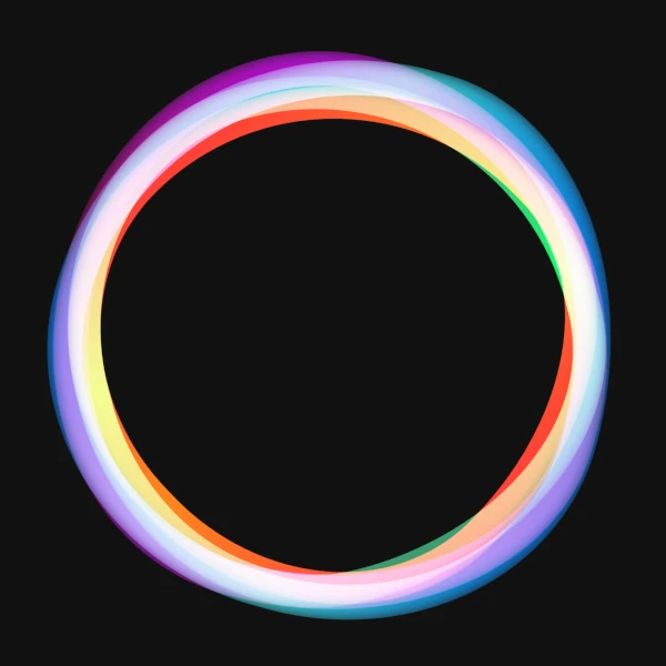 colorful concentril rings spinning