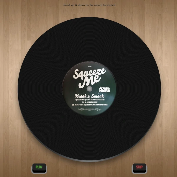 a turn table with a vinyl ready to play