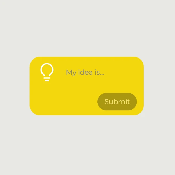 Screenshot of a post-it note to submit ideas
