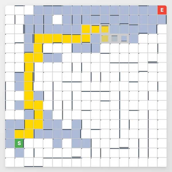 maze being solved