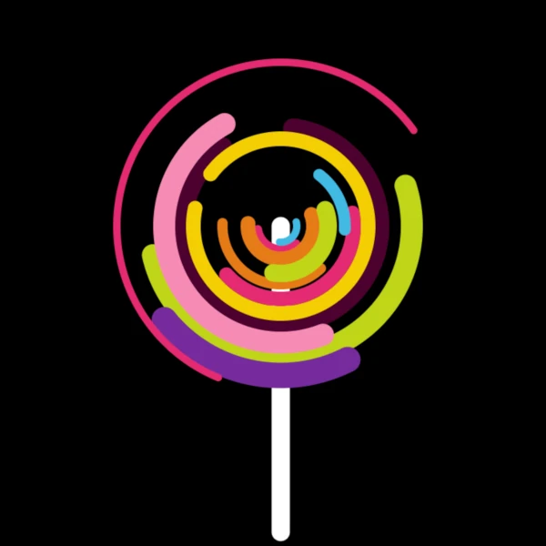 illustration of a colorful lollipop