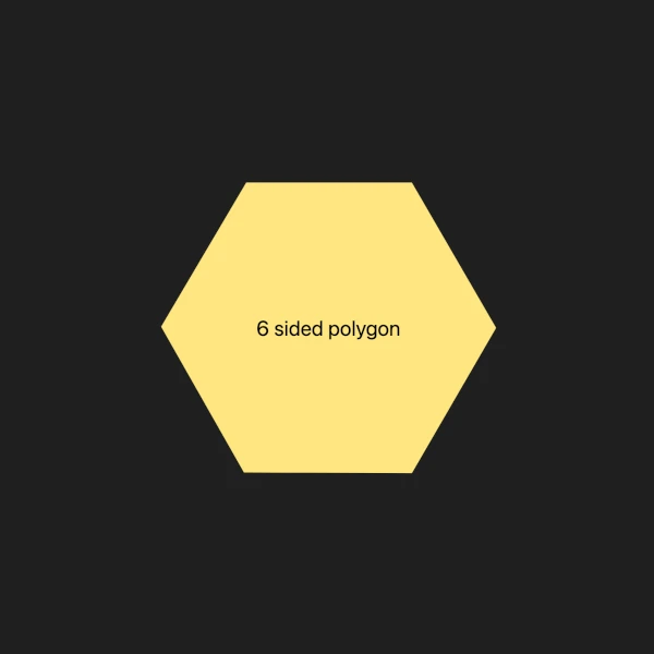 a yellow polygon over a dark background