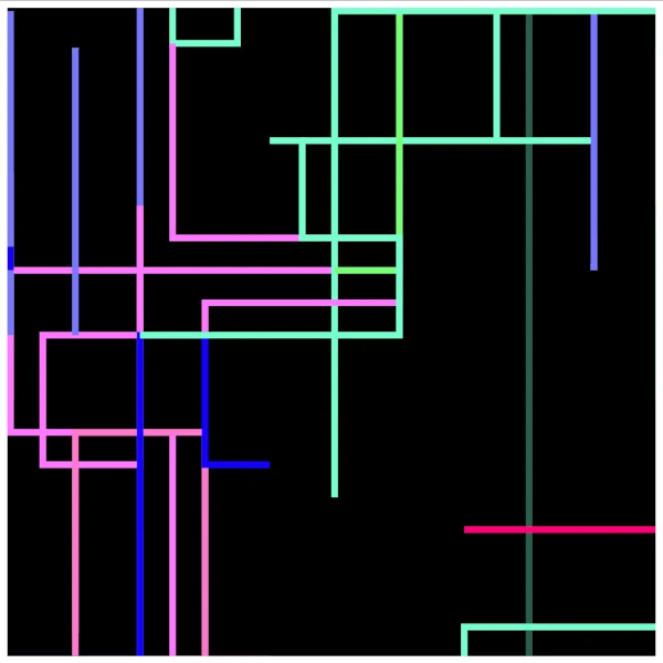 colorful straight lines in a dark background