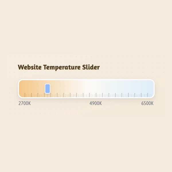 a slider that goes from orange to blue