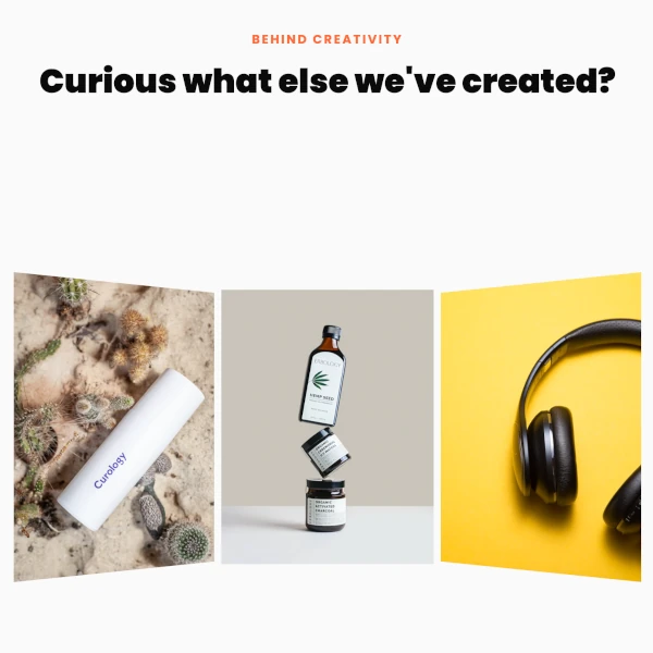 a gallery with panels and the text Curious what else we have created?