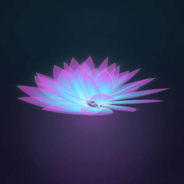 a neon lotus