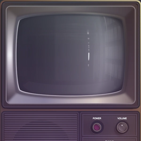 Illustration of an old-fashioned tv set