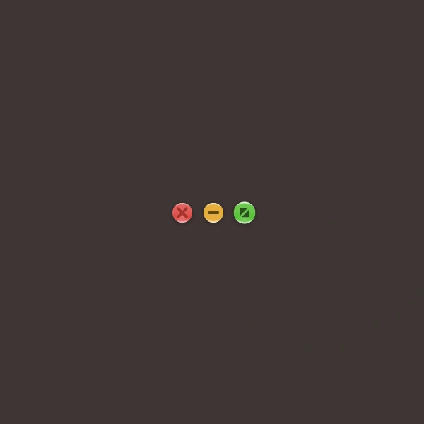 red, yellow, and green buttons